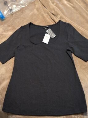 Torrid Black Scoop Neck Women's Top Size 00 (10)
